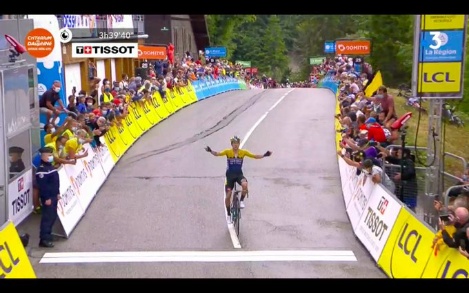 Primoz Roglic sejrede på anden etape i Critérium du Dauphine