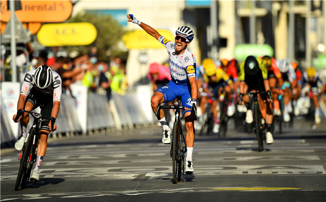 Tour de France førertrøjerne efter 2. etape