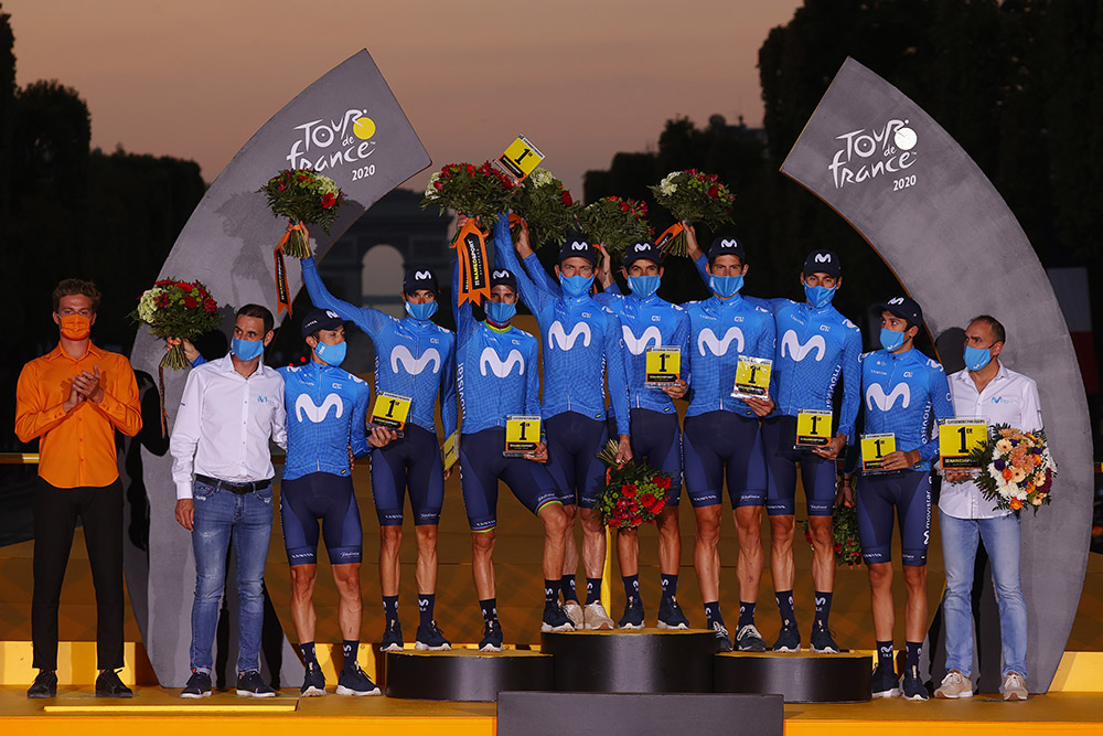 Movistar vandt Tour’ens holdkonkurrence for syvende gang