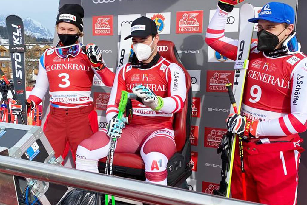 Østrigsk sejr i Super G i Kitzbühel